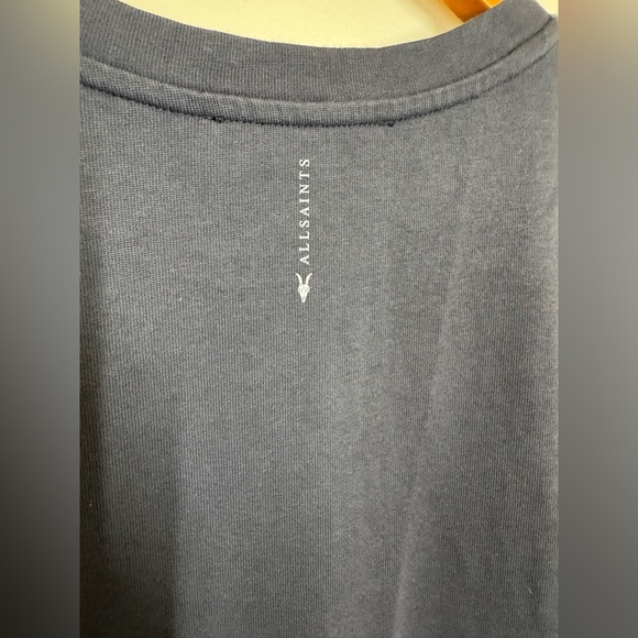 AllSaints Navy Blue Short Sleeve Maxi Dress Size 4 NWOT - Picture 10 of 13